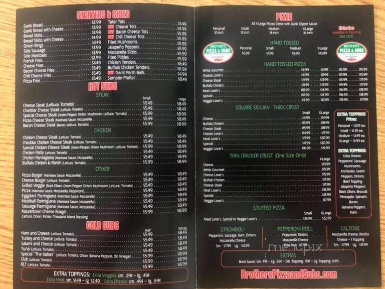 Menu page 1