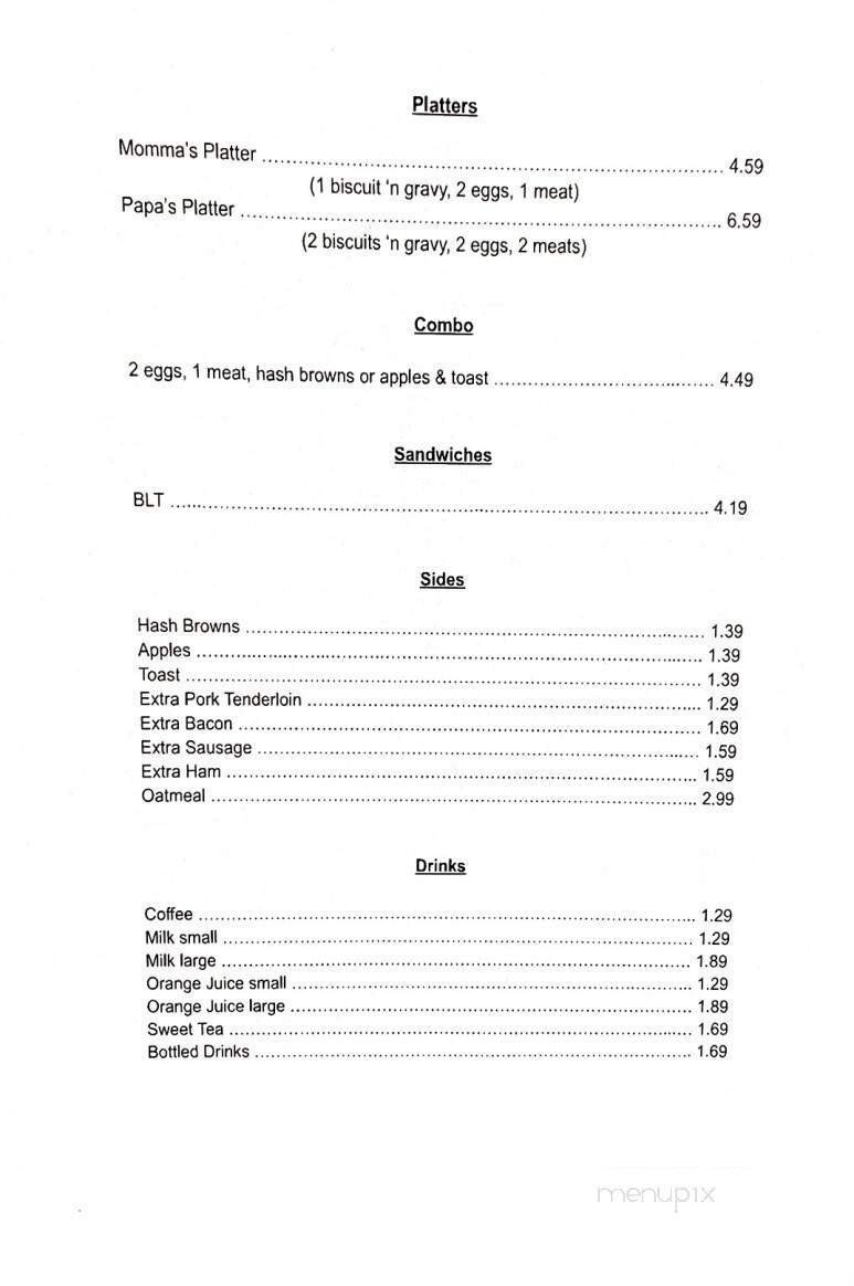 Menu page 2
