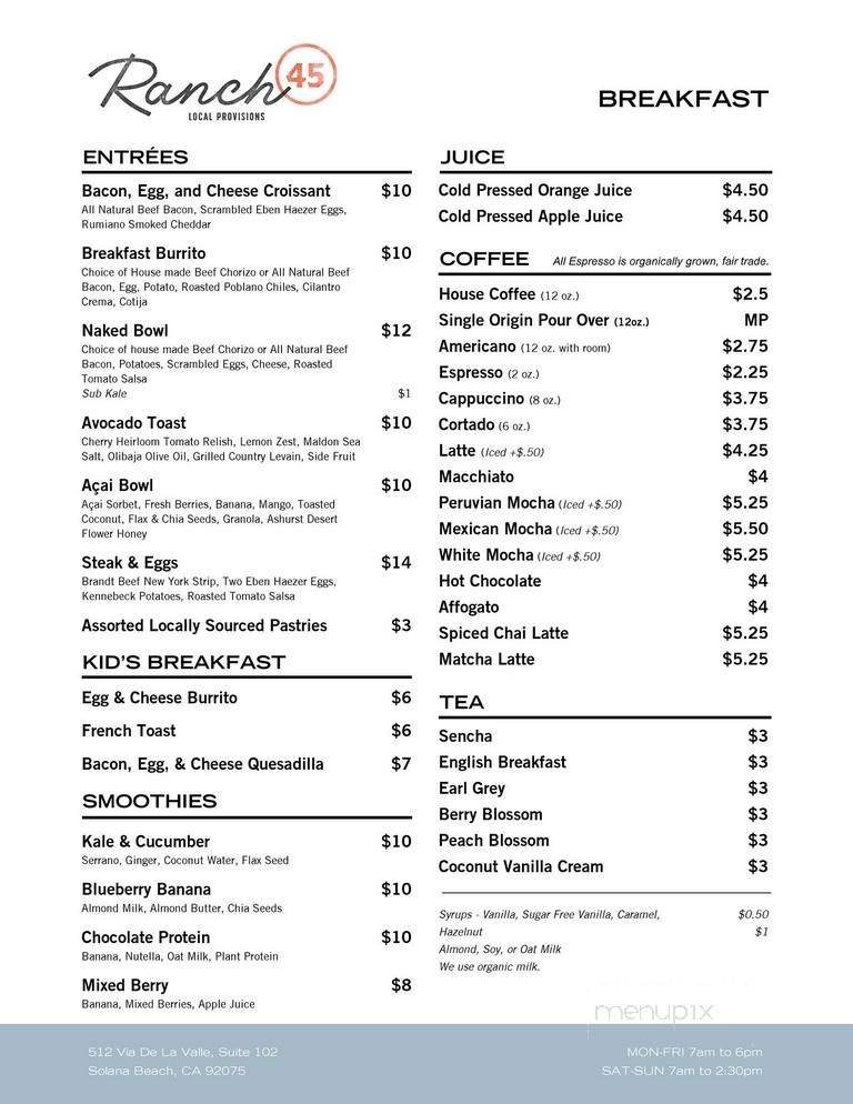 Menu page 1