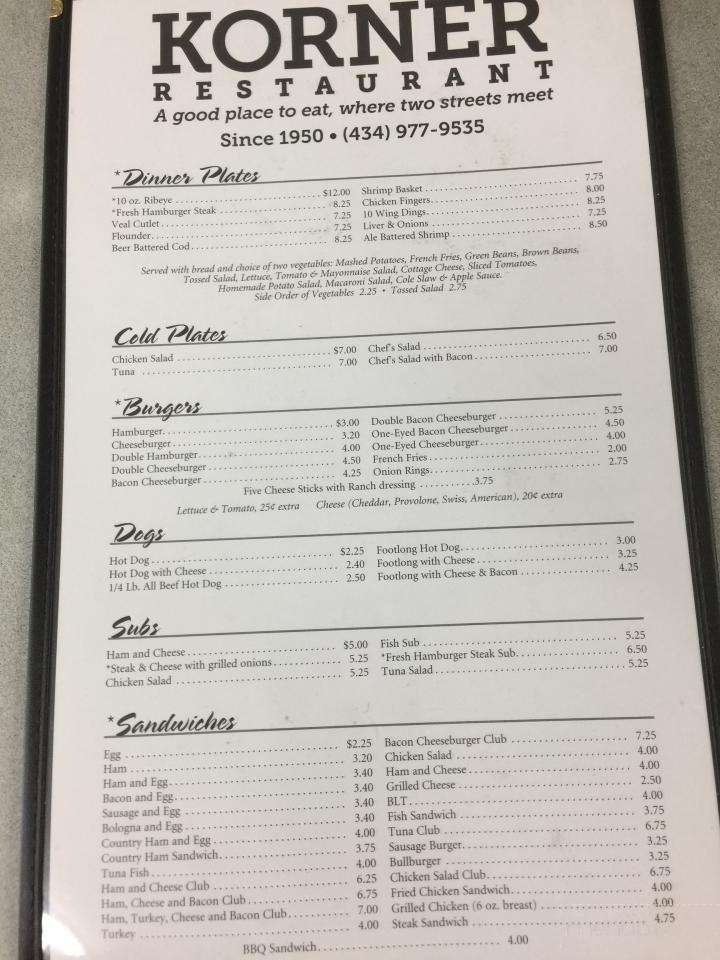 Menu page 1
