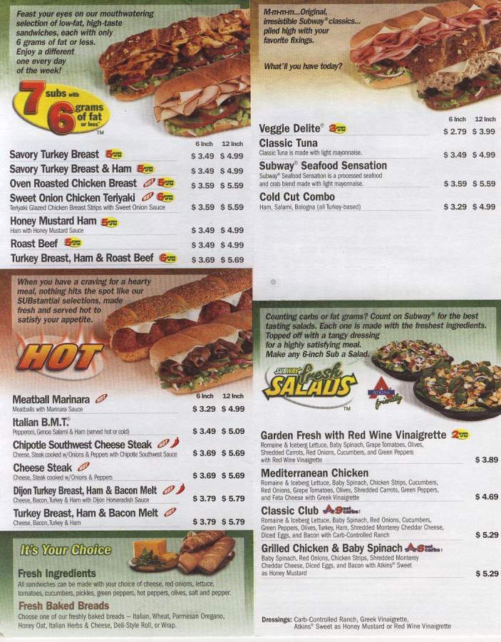 Menu page 1