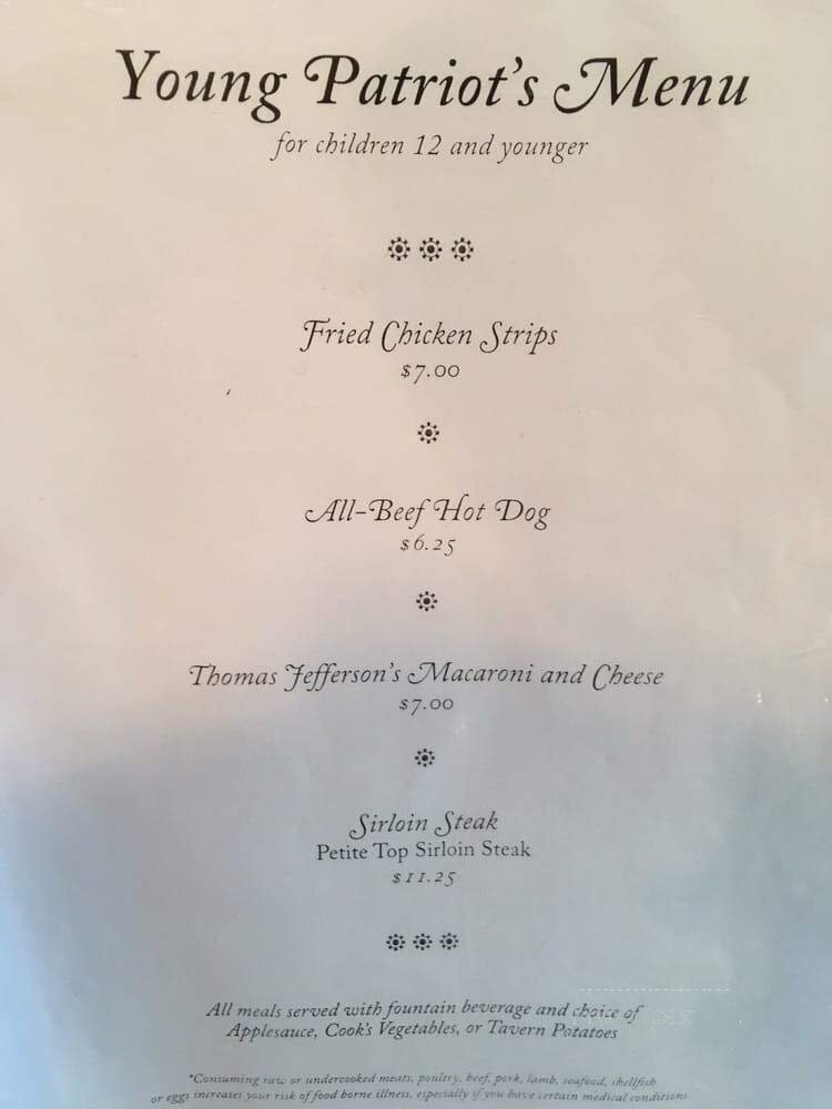 Menu page 1