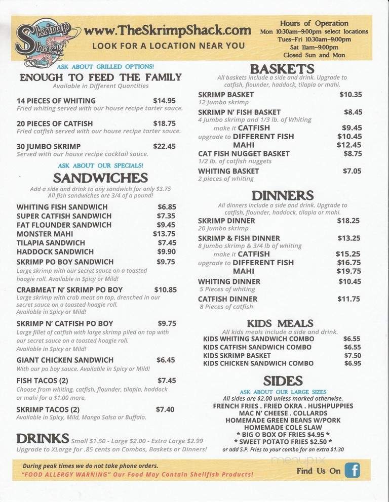 Menu page 1