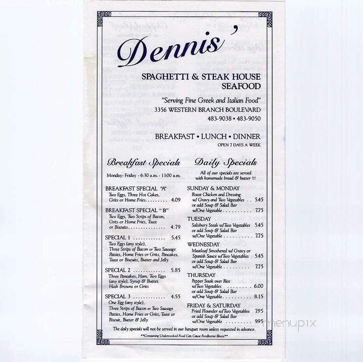 Menu page 1