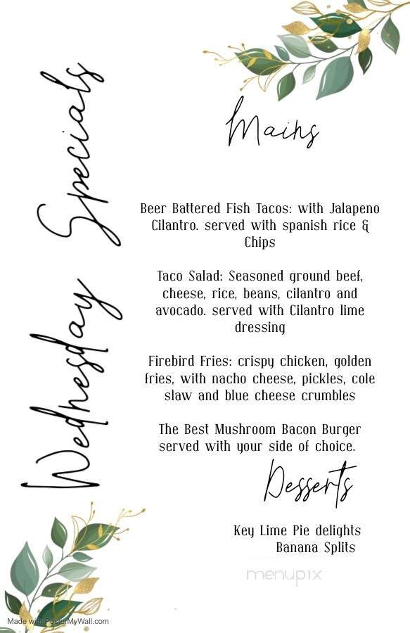 Menu page 1
