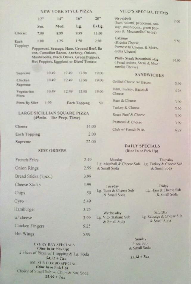 Menu page 2