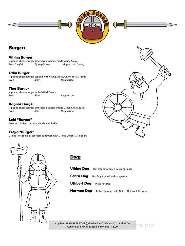 Menu page 1