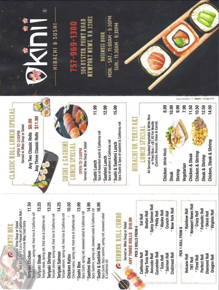 Menu page 1