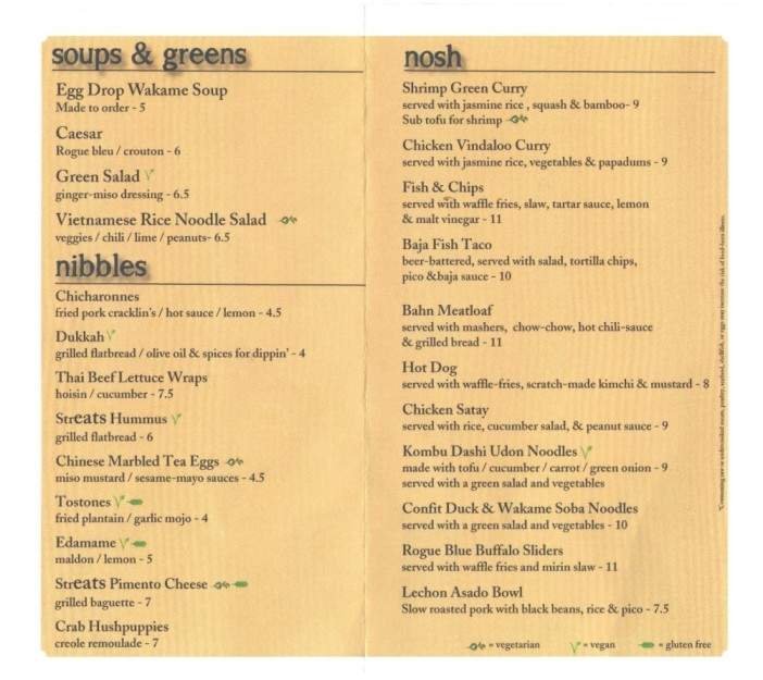 Menu page 1