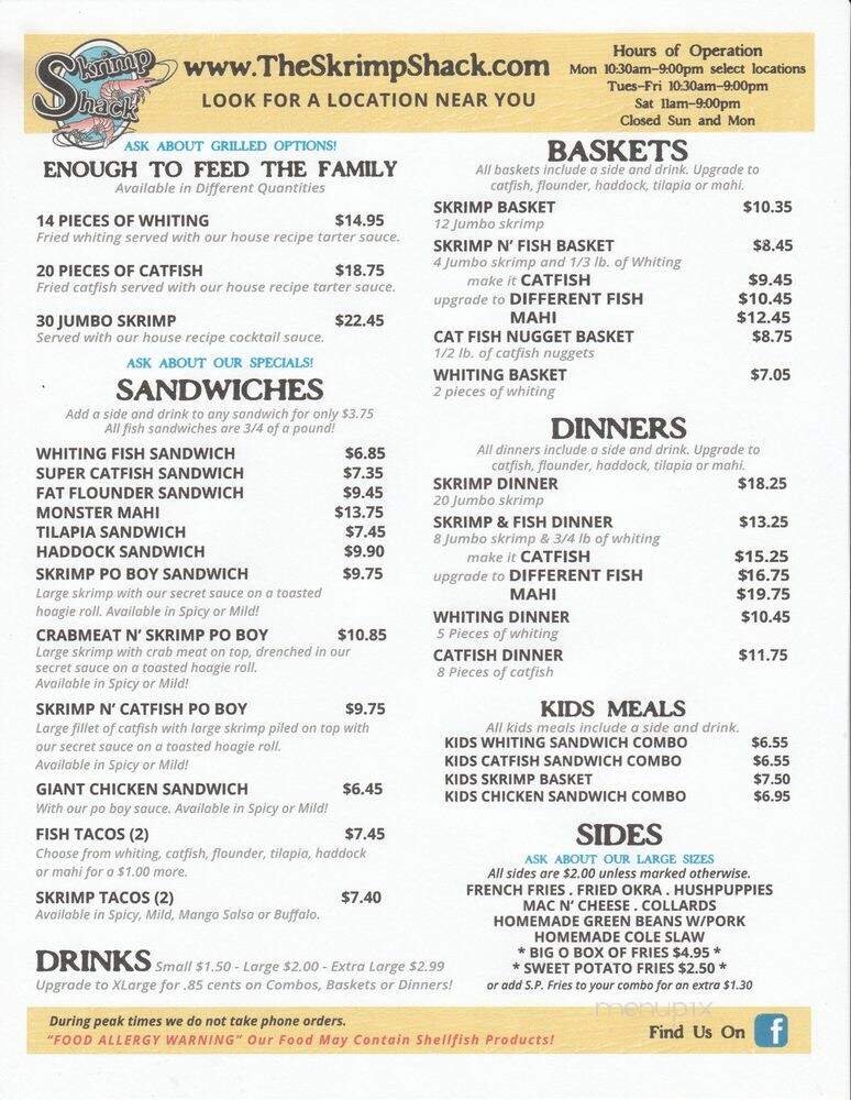 Menu page 1