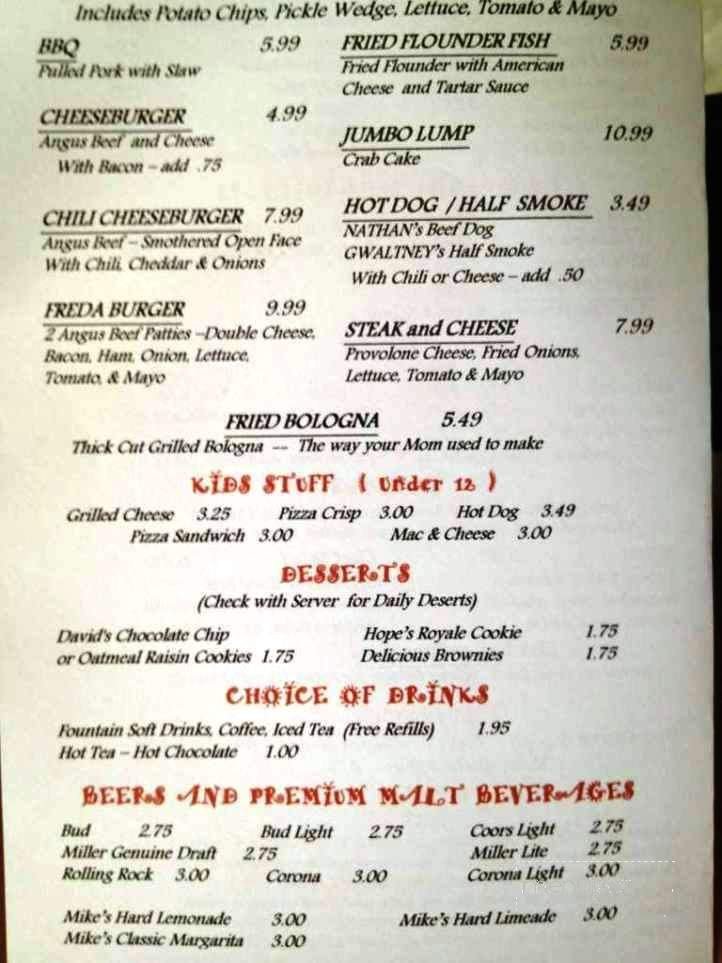 Menu page 2