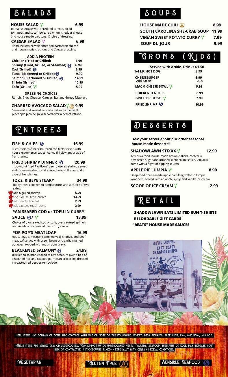 Menu page 1