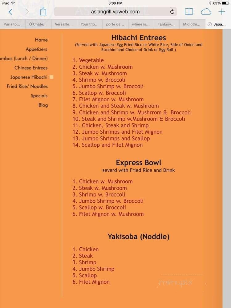 Menu page 2