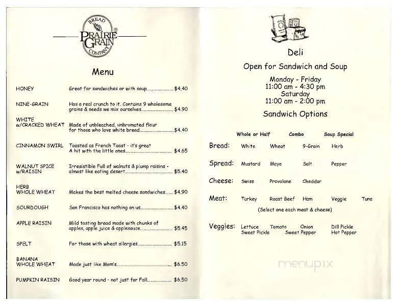 Menu page 1