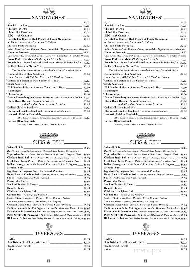 Menu page 1