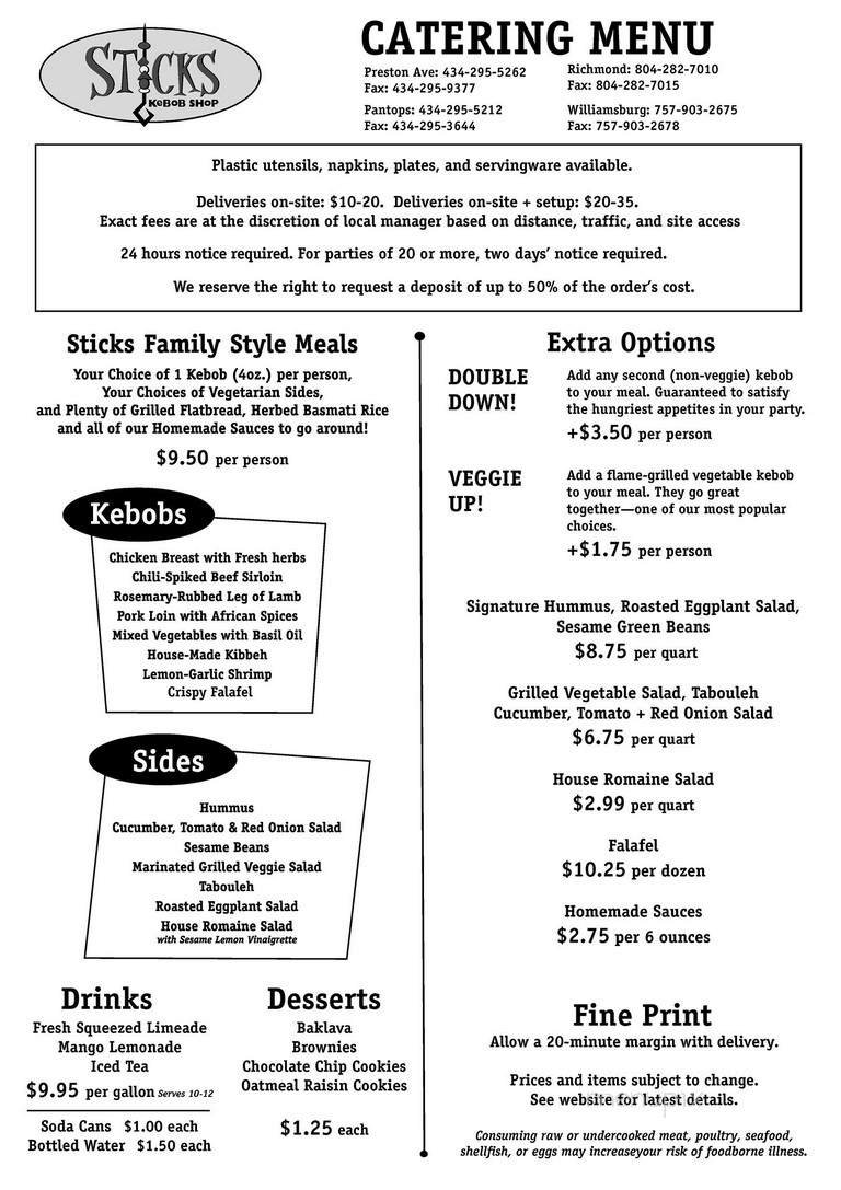 Menu page 1