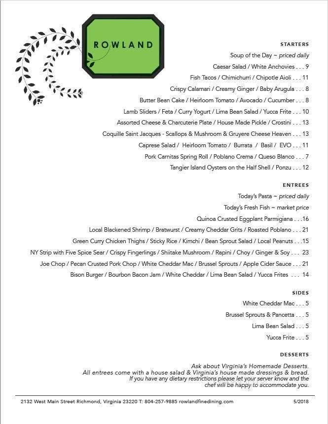 Menu page 2
