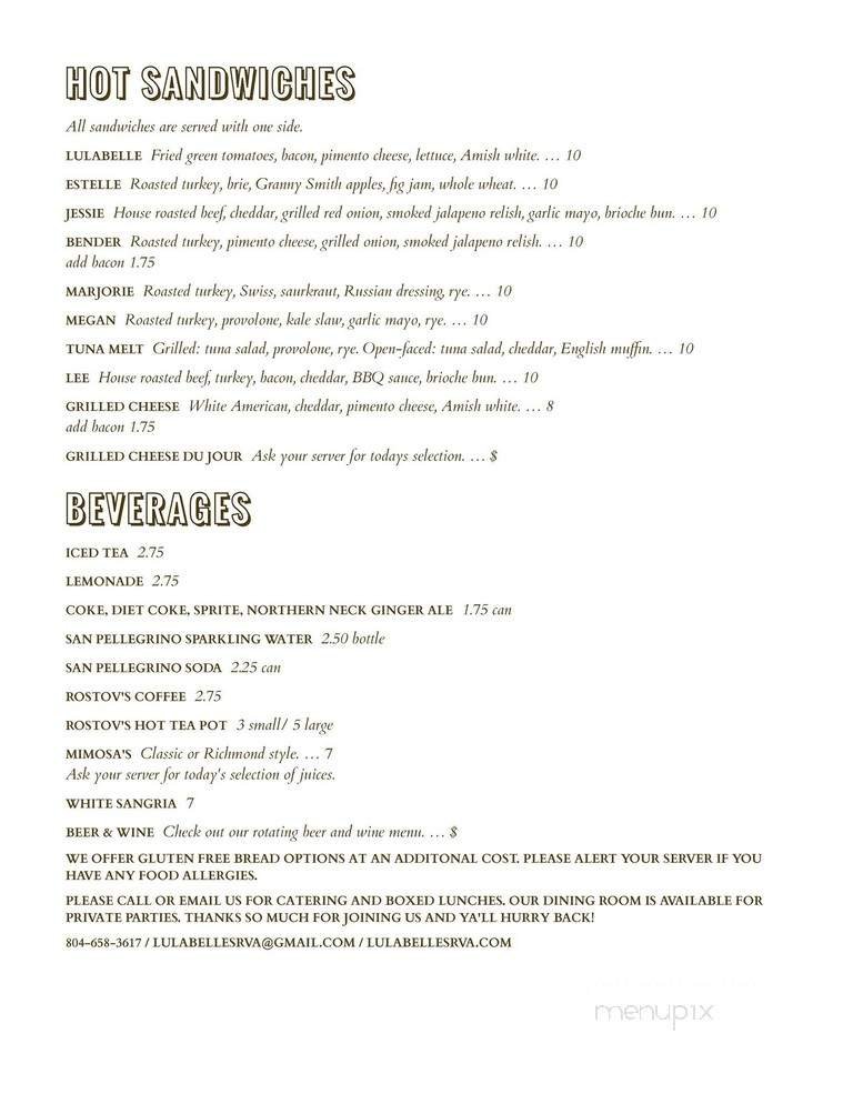 Menu page 2