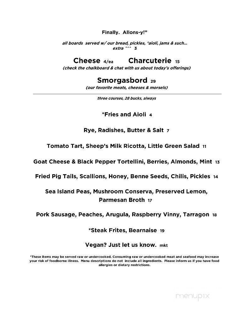 Menu page 1