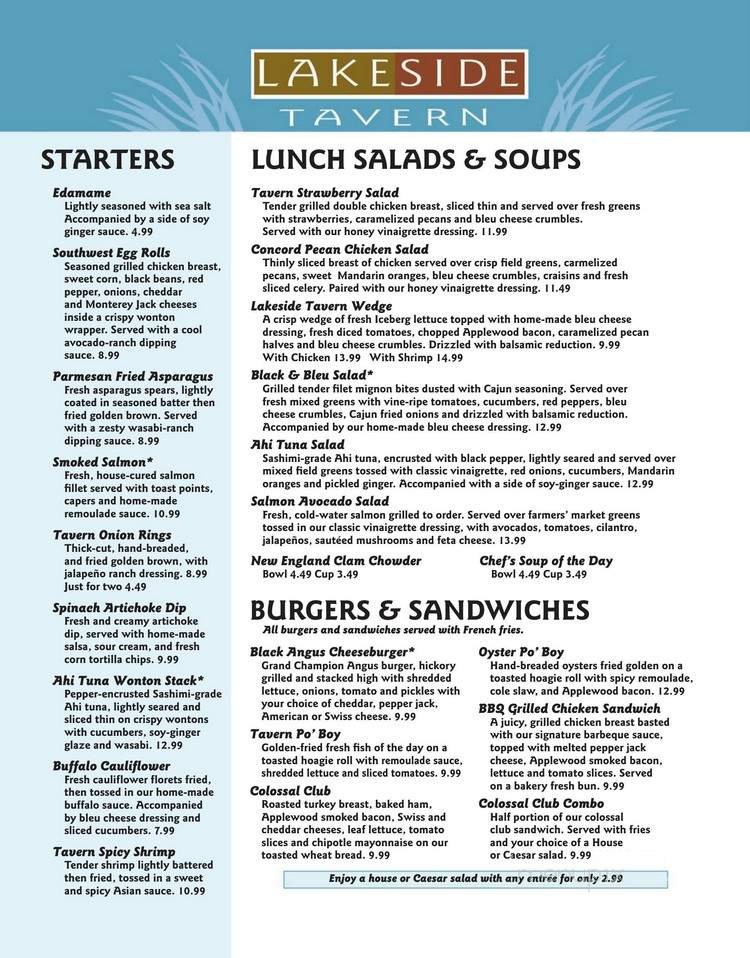 Menu page 1