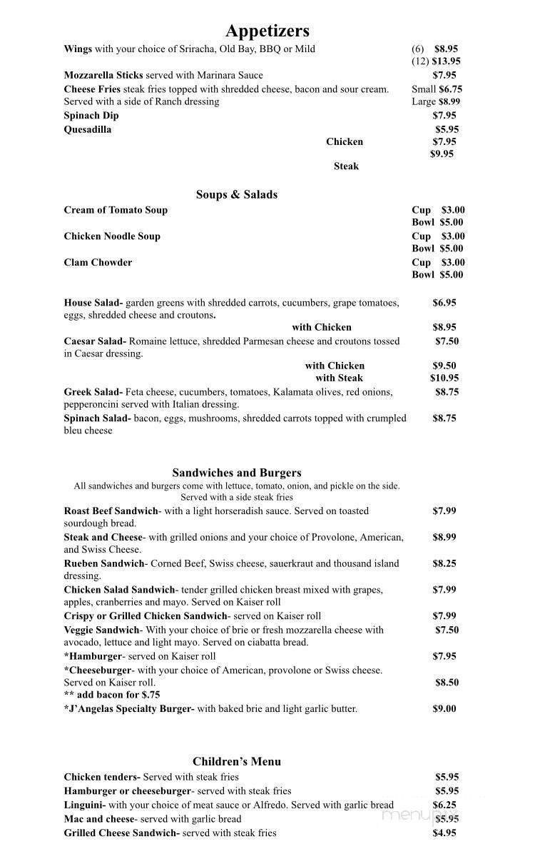 Menu page 1