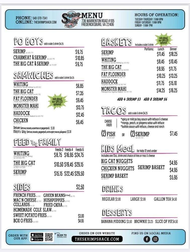 Menu page 1