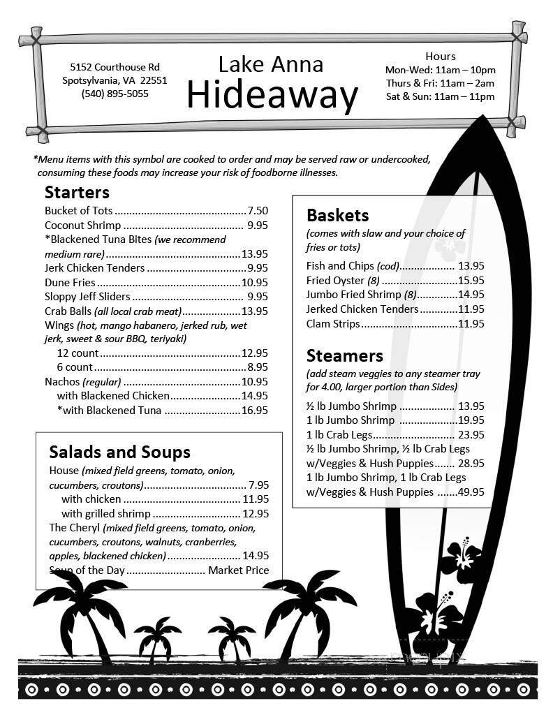 Menu page 1