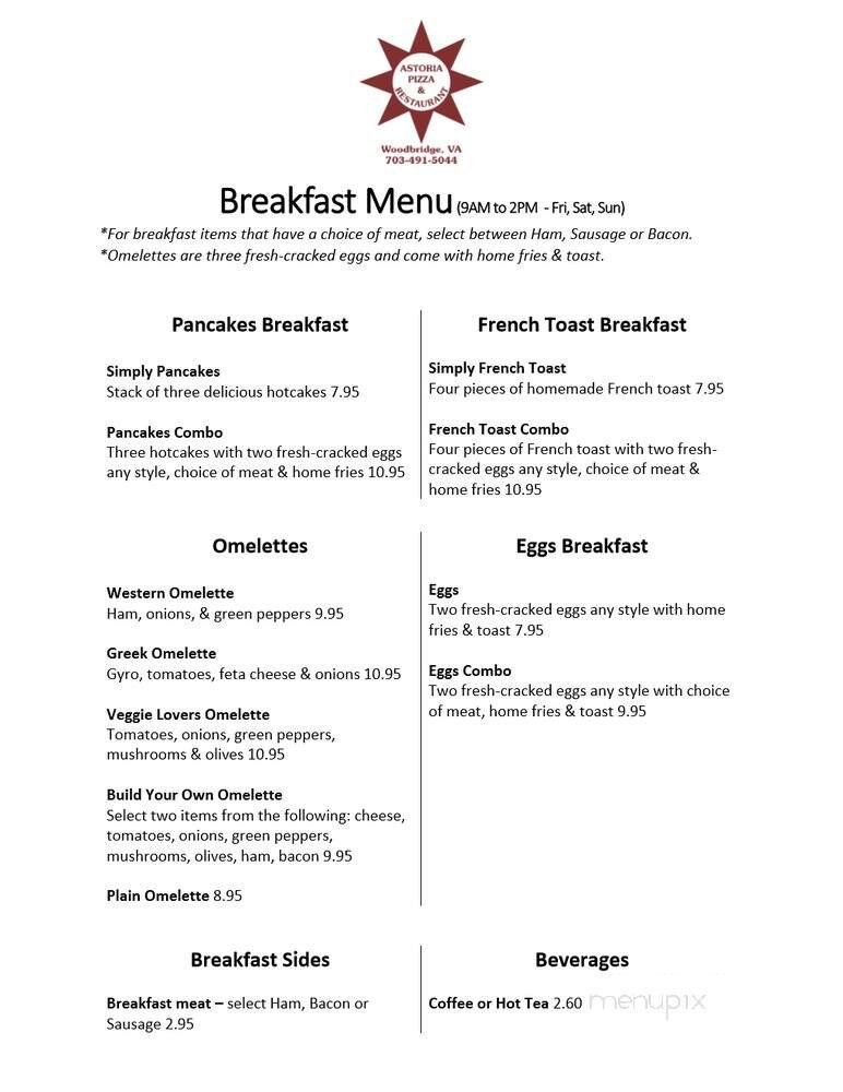 Menu page 1