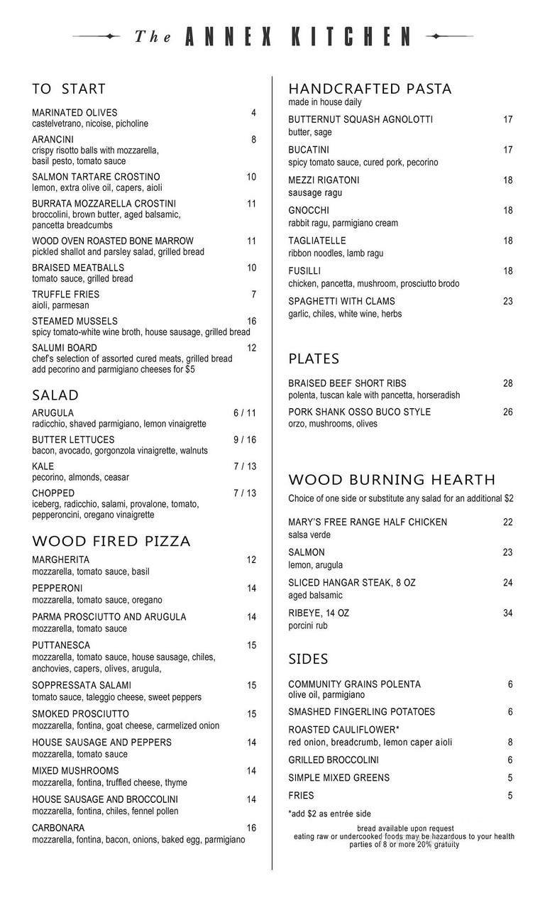 Menu page 1
