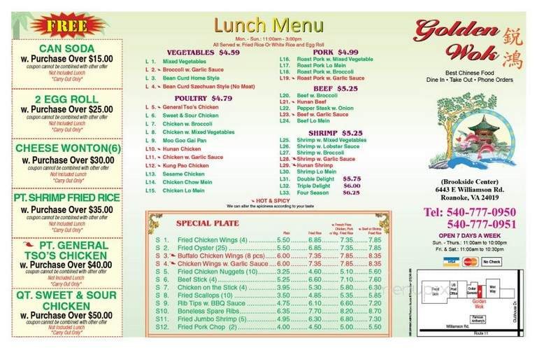 Menu page 1