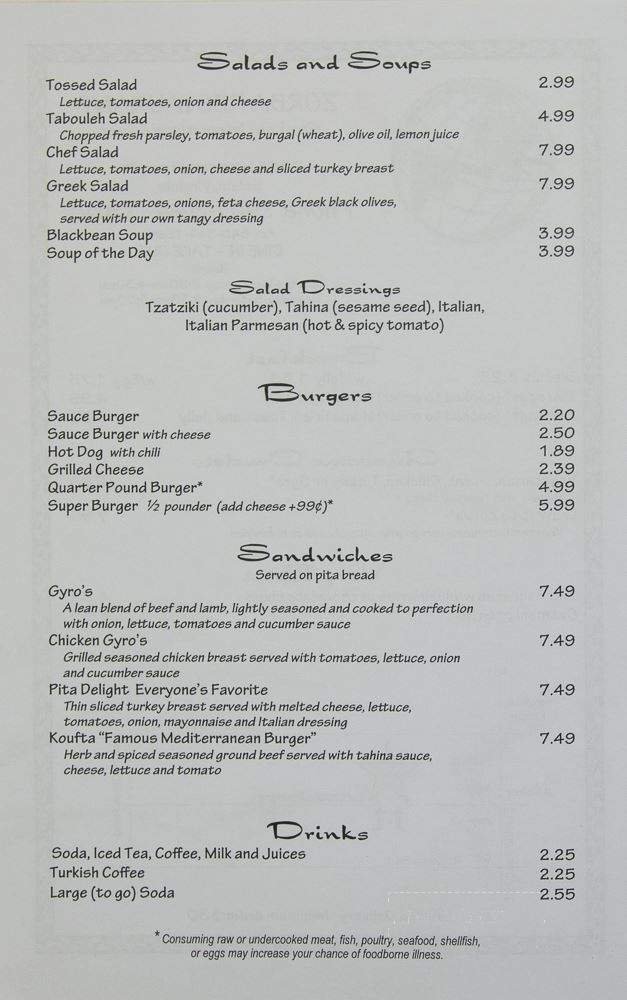 Menu page 2