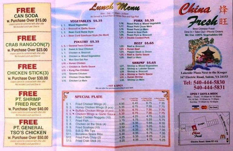 Menu page 2