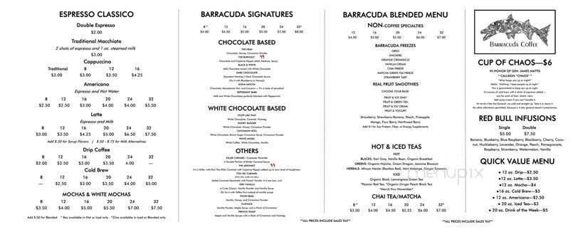 Menu page 1