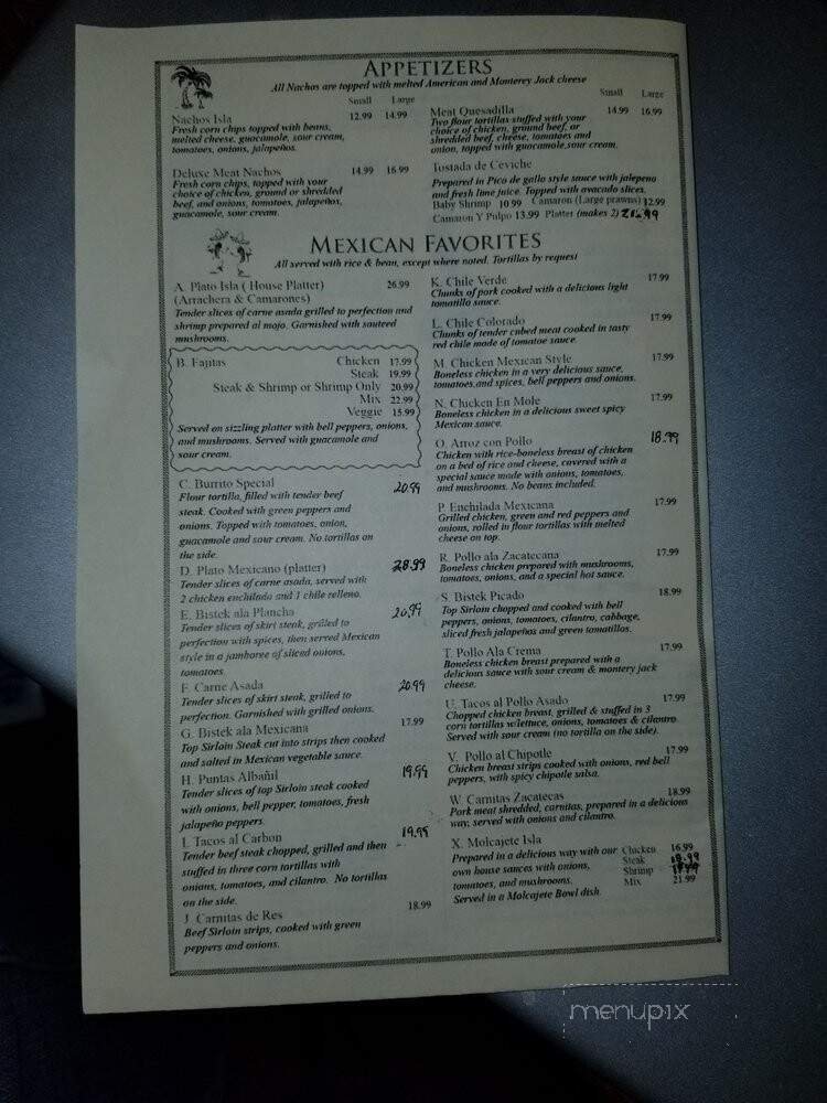Menu page 1