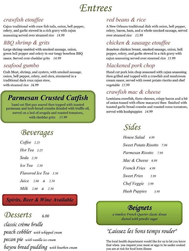 Menu page 1