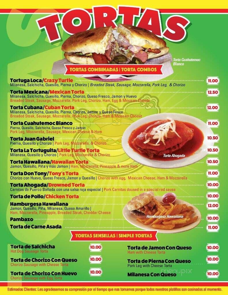 Menu page 1