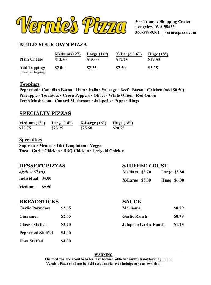 Menu page 1