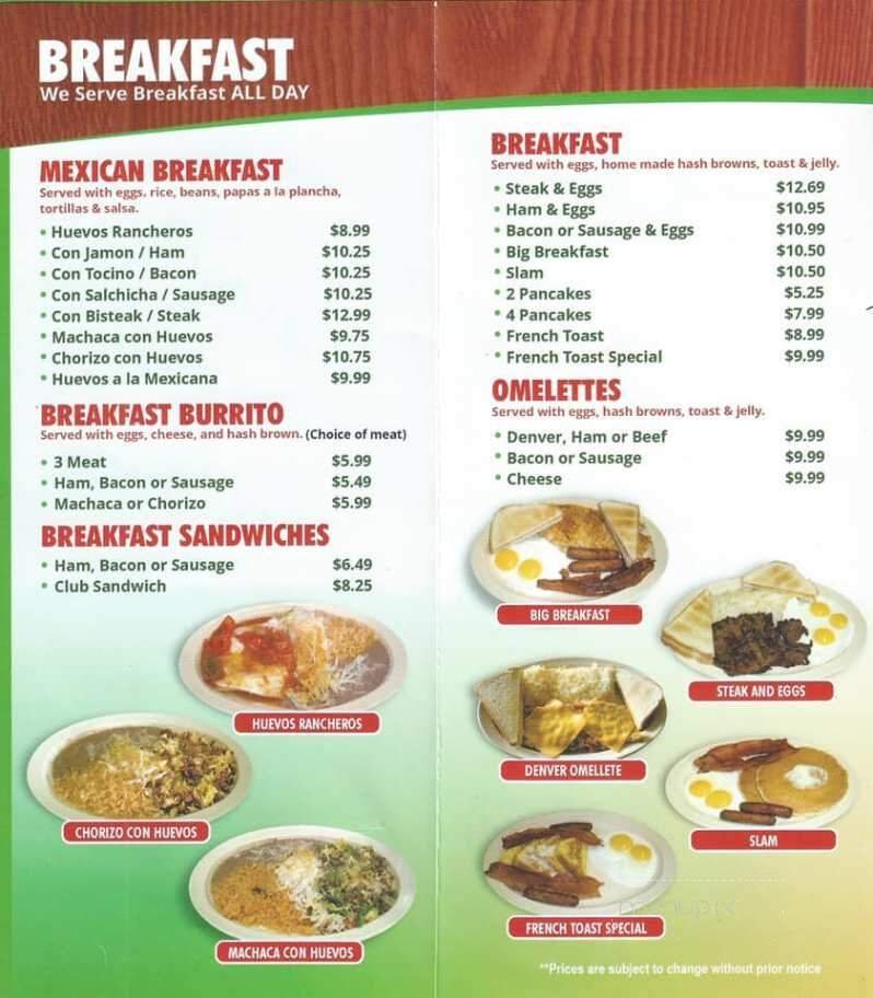 Menu page 1