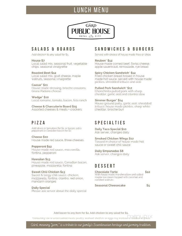 Menu page 2