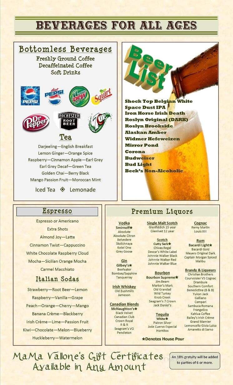 Menu page 1