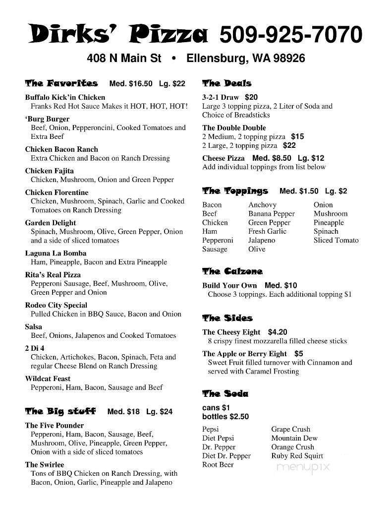 Menu page 1