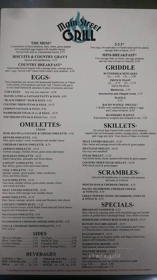 Menu page 1