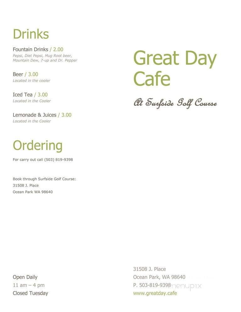 Menu page 1