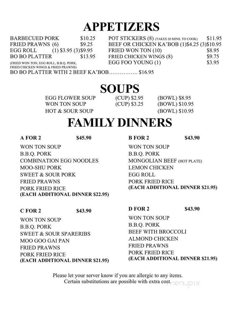Menu page 2