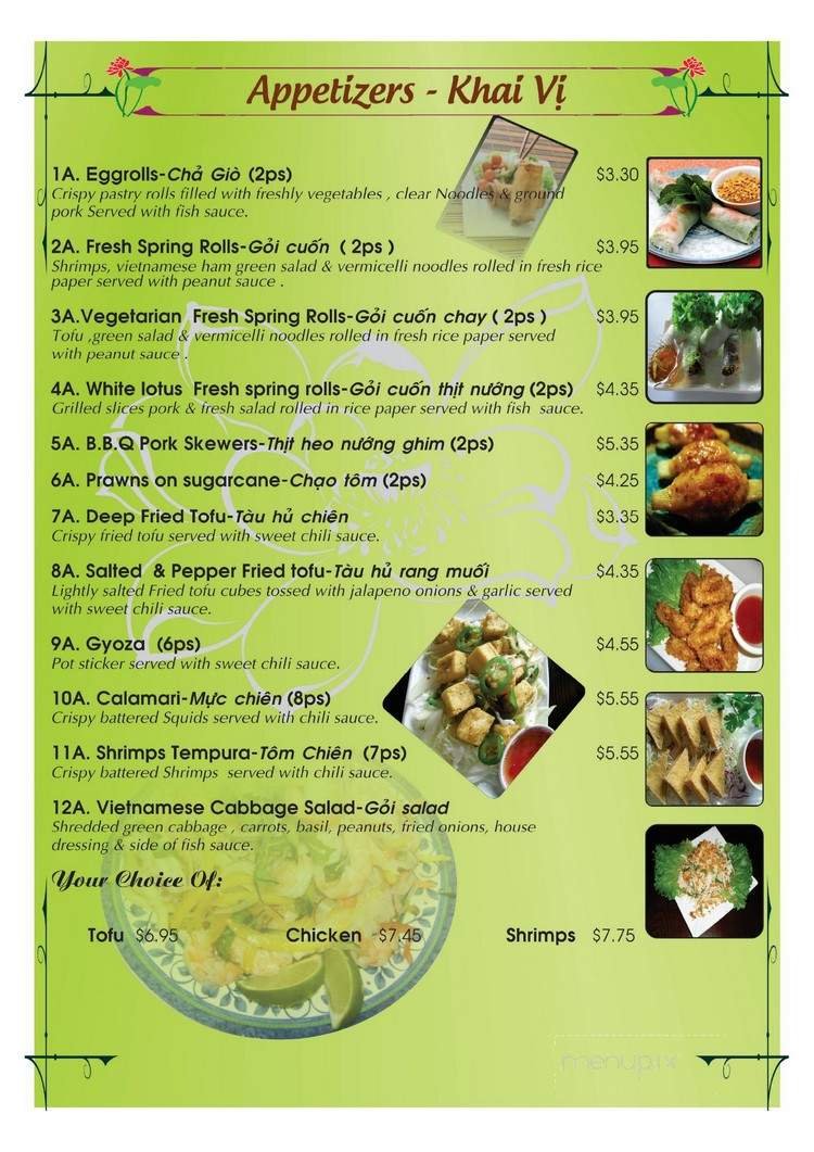Menu page 1