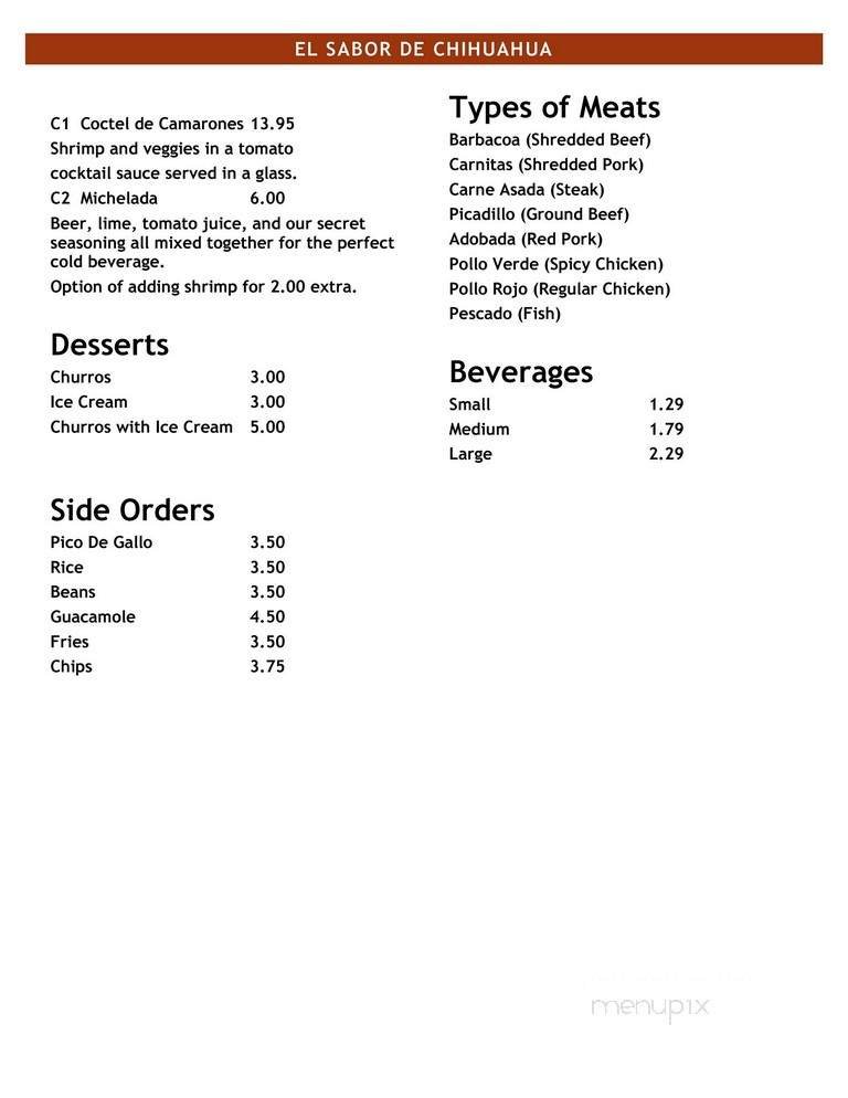 Menu page 2