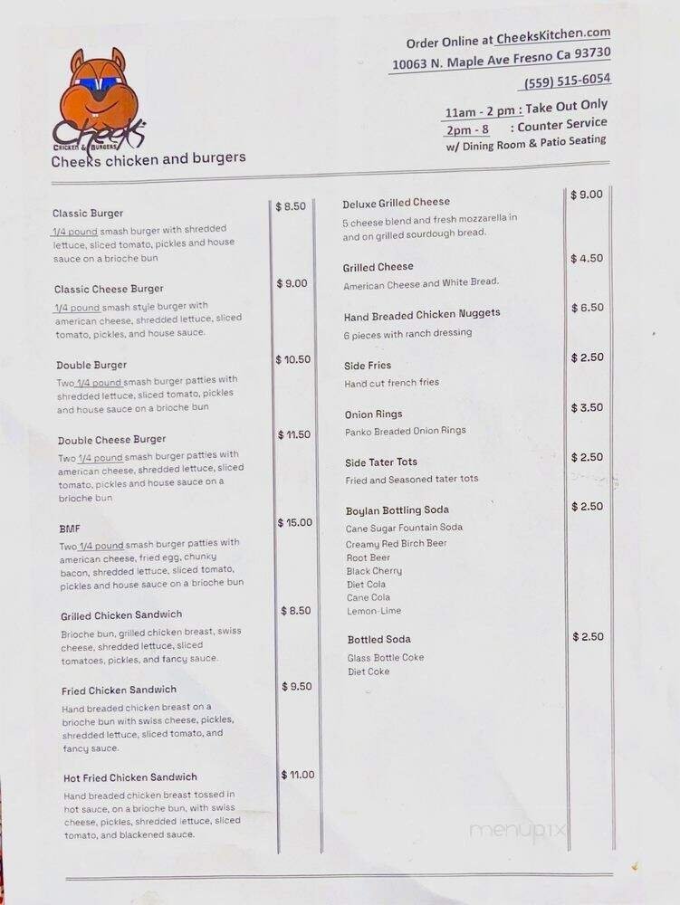 Menu page 1