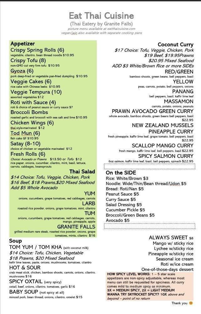 Menu page 1