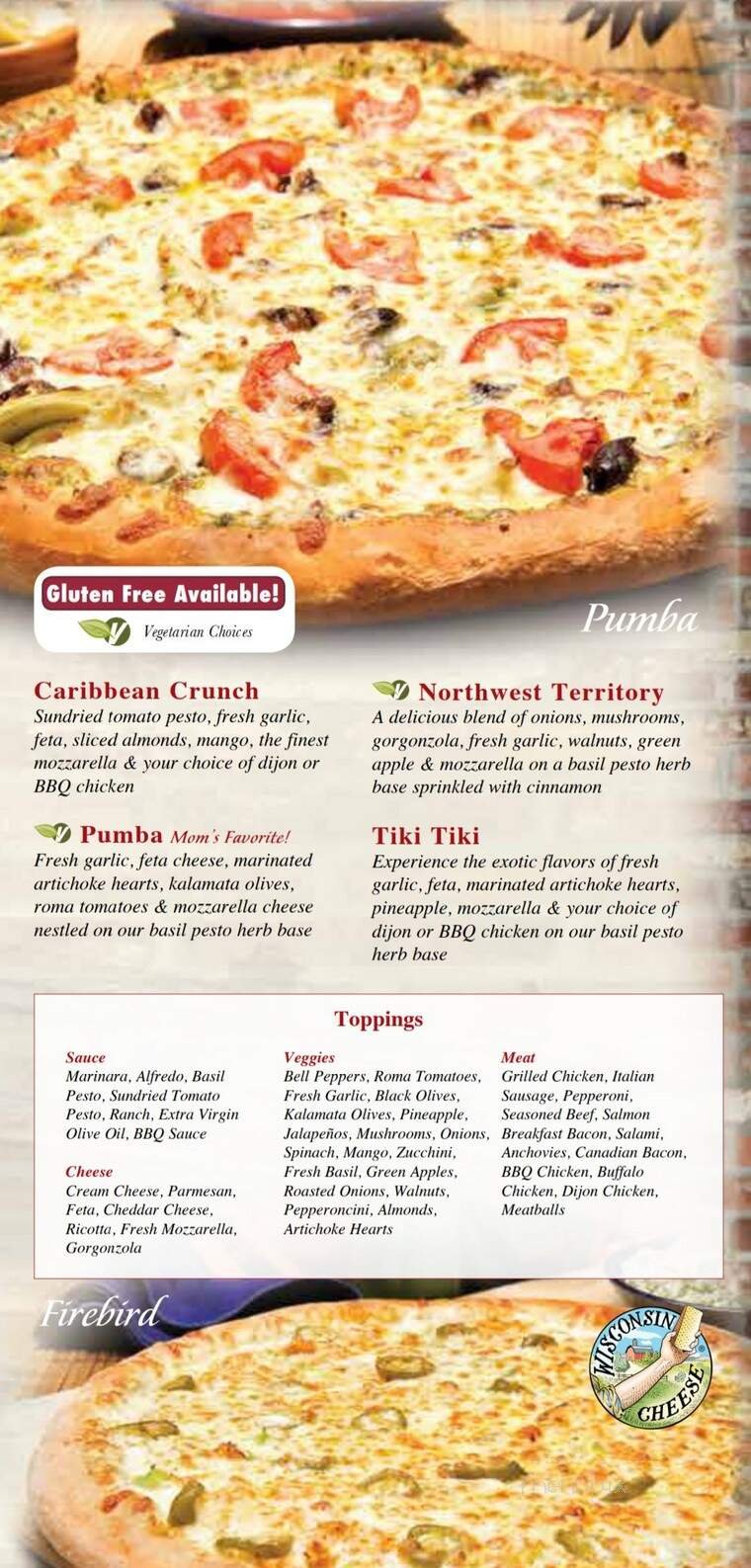 Menu page 1