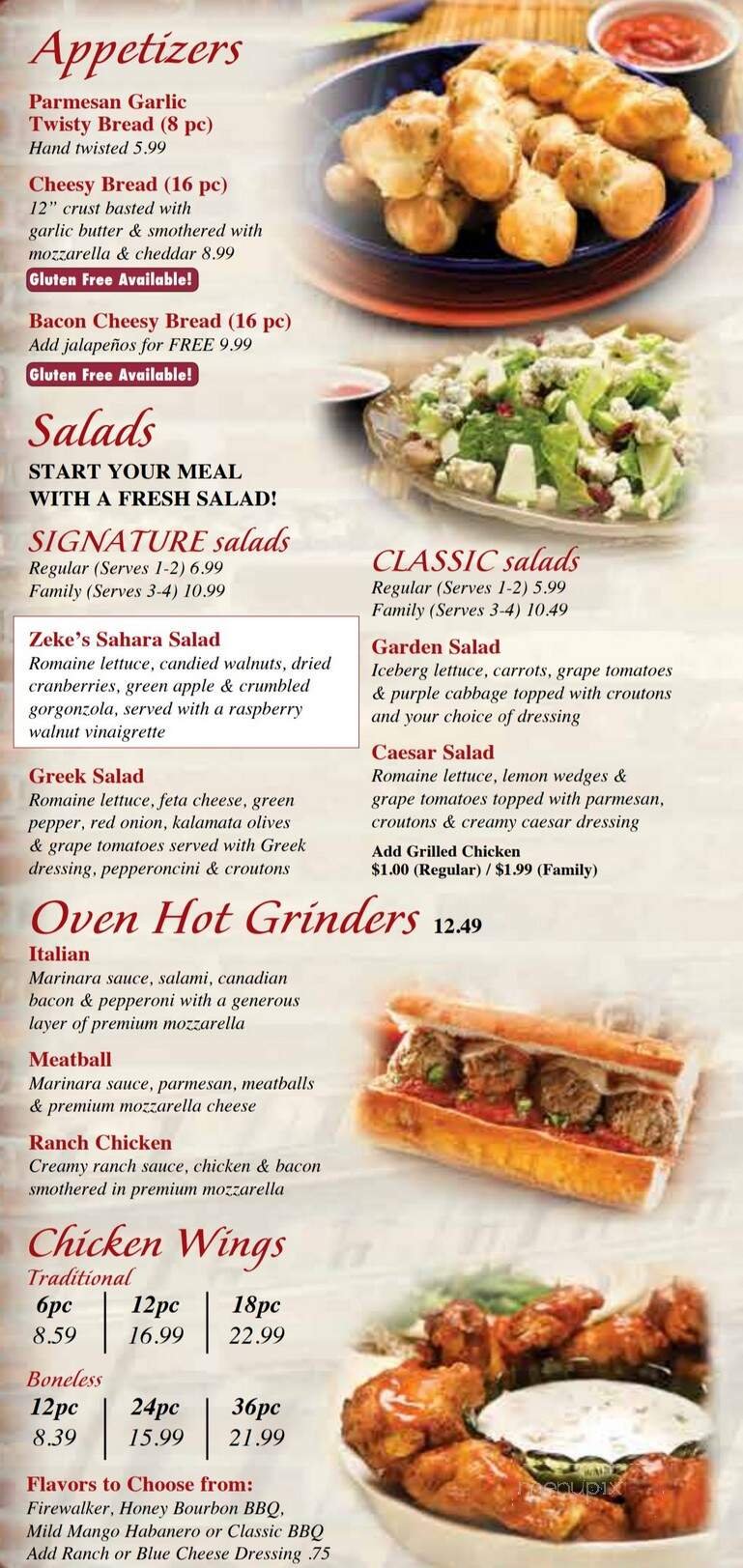 Menu page 2